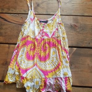 Inc International Concepts Yellow & Pink Tank